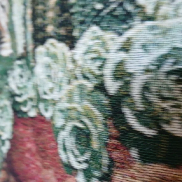 Southwestern Tapestry Wall Hanging with Cactus Design - Picture 4 of 8